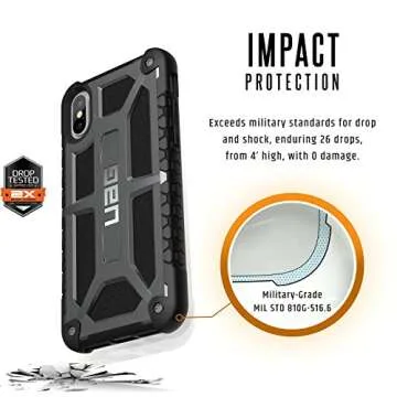 URBAN ARMOR GEAR UAG iPhone Xs/X [5.8-inch Screen] Case Monarch [Graphite] Rugged Military Drop Tested Protective Cover