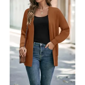 ZESICA Women's Leopard Print Cardigan - Cozy & Trendy