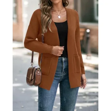 ZESICA Women's Leopard Print Cardigan - Cozy & Trendy