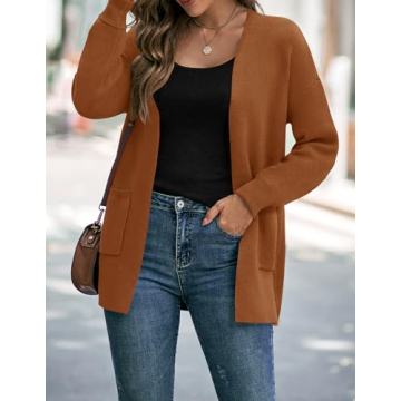 ZESICA Women's Leopard Print Cardigan - Cozy & Trendy