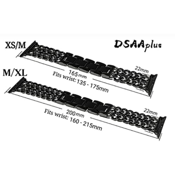 DSAAplus Gold Double Chain Apple Watch Band for All Series