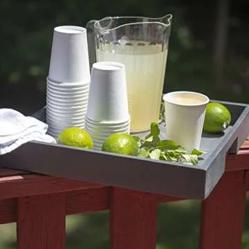 NYHI 300 Pack Disposable White 4oz Paper Cups for Events