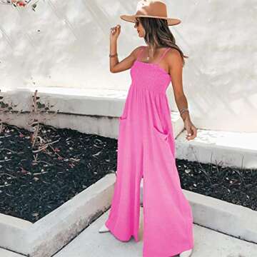 Stylish YEMOCILE Women’s Wide Leg Jumpsuit with Pockets
