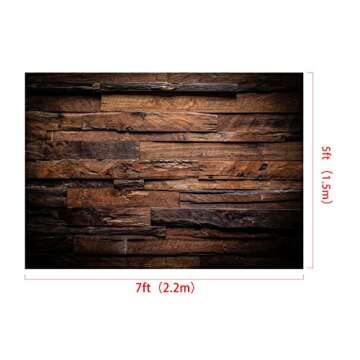 Kate 7x5ft Wood Photography Backdrop Vintage Brown Retro Shiplap Photo Party Background Rustic Backd...