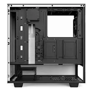 NZXT H500i - Compact ATX Mid-Tower PC Gaming Case - CAM-Powered Smart Device - Tempered Glass Panel - Water-Cooling Ready - White/Black - 2018 Version