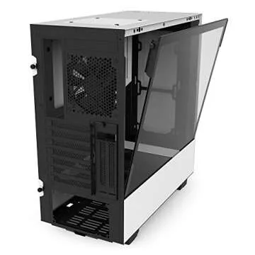 NZXT H500i - Compact ATX Mid-Tower PC Gaming Case - CAM-Powered Smart Device - Tempered Glass Panel - Water-Cooling Ready - White/Black - 2018 Version