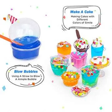 DIY Slime Kit-Ultimate Glow in The Dark Glitter Slime Making Kit- Slime Kit for 3 4 5 6 7 8 9 10 11 12 Year Old Girl and Boy Party Best Choice