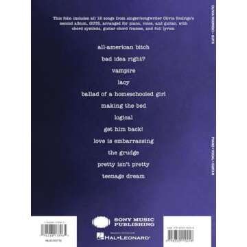Olivia Rodrigo - Guts: Piano/Vocal/Guitar Songbook