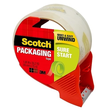 Scotch Sure Start Packing Tape Clear Quiet Unwind Easy Start