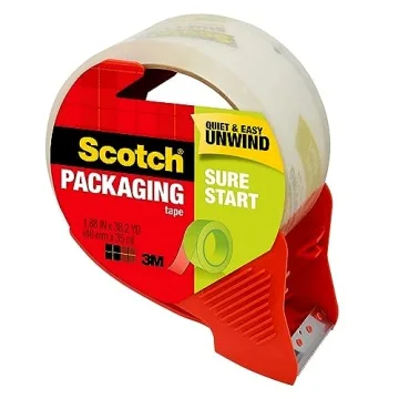 Scotch Sure Start Packing Tape Clear Quiet Unwind Easy Start