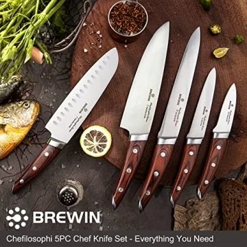 Brewin CHEFILOSOPHI Japanese Chef Knife Set 5 PCS