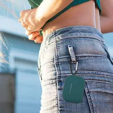 ATUAT for AirPods Pro 1st/2nd Generation Case Cover, Protective Silicone Skin Accessories with Keychain for Women Men for Apple AirPods Pro 2019/2022 Charging Case,Front LED Visible-Midnight Green
