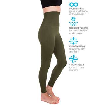 Homma Women's Compression Leggings for Postpartum Support