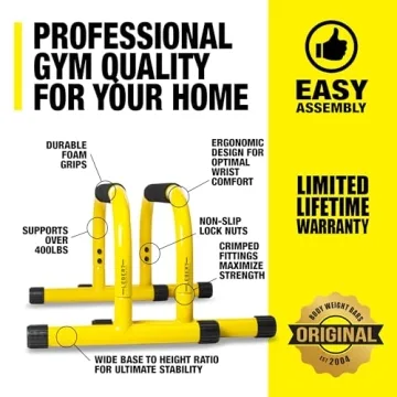 Lebert Fitness Parallettes Durable Bodyweight Training Bars