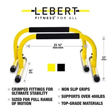 Lebert Fitness Parallettes Durable Bodyweight Training Bars