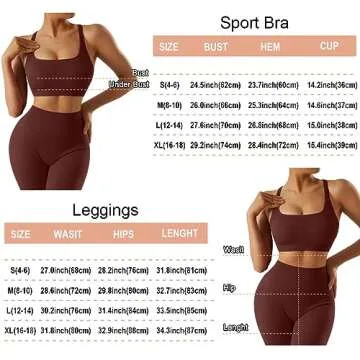 OMKAGI Women Ribbed Workout Sets Seamless Strappy Sport Bra Butt Lifting Leggings Outfits