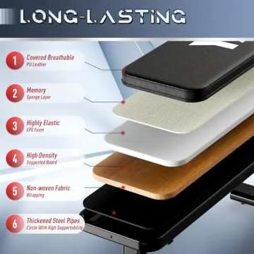 YAMO Flat Weight Bench 1455LB for Home Gym & Fitness