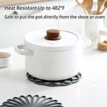 Stylish Set of 3 Silicone Trivet Mats for Hot Dishes