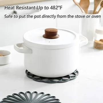 Stylish Set of 3 Silicone Trivet Mats for Hot Dishes