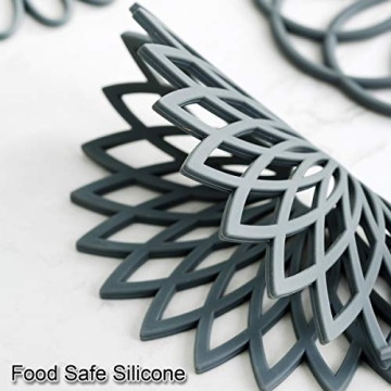 Stylish Set of 3 Silicone Trivet Mats for Hot Dishes