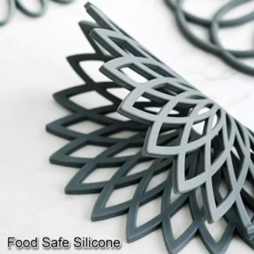Stylish Set of 3 Silicone Trivet Mats for Hot Dishes