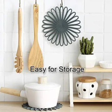 Stylish Set of 3 Silicone Trivet Mats for Hot Dishes