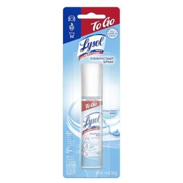 Lysol Disinfectant Spray to Go, Crisp Linen, 1 Ounce (Pack of 5)