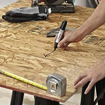 Sharpie King Size Permanent Marker, Large Chisel Tip, Great for Poster Boards, Black, 4 Count