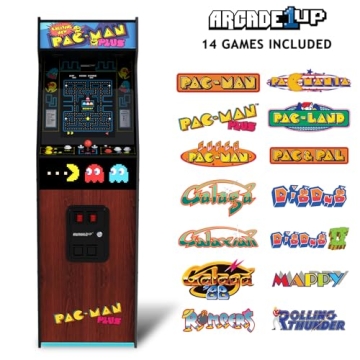 Arcade1Up PAC-Man Plus Deluxe Arcade Machine 14 Classic Games