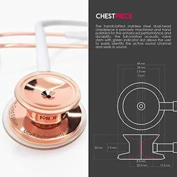 MDF Instruments RoseGold MD One Stethoscope - Durable & Stylish