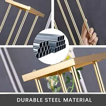 VINCIGANT Gold Flower Stand for Wedding,23.6 Inch Tall Metal Floor Pedestal Stand Centerpieces Geometric Vases with Plates for Party Events Reception(Pack of 2