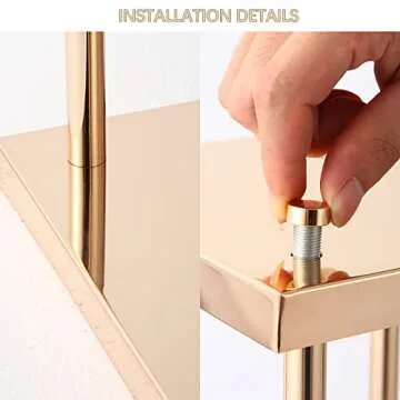 VINCIGANT Gold Flower Stand for Wedding,23.6 Inch Tall Metal Floor Pedestal Stand Centerpieces Geometric Vases with Plates for Party Events Reception(Pack of 2