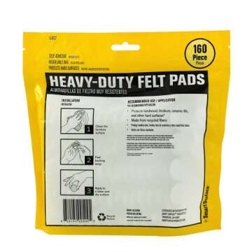 Smart Surface 8727 Heavy Duty Self Adhesive Furniture Felt Pads 1-Inch Round Oatmeal 160-Piece Value...