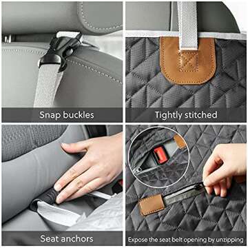 Durable Waterproof Dog Car Seat Cover - Lesure