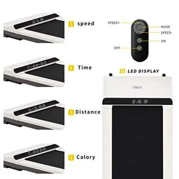 UMAY Under Desk Treadmill Without Assembling for Home & Office with Foldable Wheels, Small Walking Jogging Machine Exercise Machine with Low Noise & Sports App