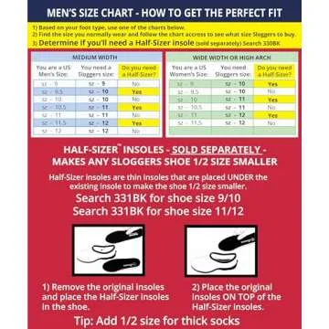 Sloggers - Original Waterproof Restaurant Work Shoe for Men – Outdoor Slip-On Rain and Durable Footwear Made in The USA with Premium Comfort Support Insole Black, 11