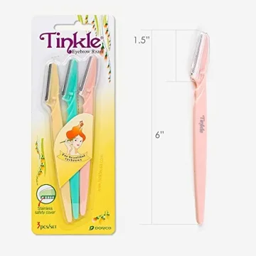 Dorco Tinkle Eyebrow Razors Safe Dermaplaning Tool Gift