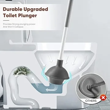 Eyliden 2 in 1 Toilet Brush and Plunger Set