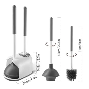 Eyliden 2 in 1 Toilet Brush and Plunger Set