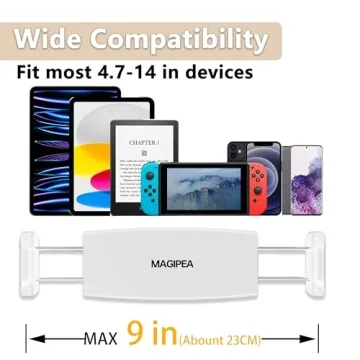 Tablet Stand Holder with Flexible Long Arm Gooseneck