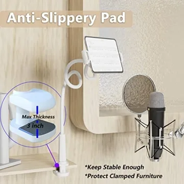 Tablet Stand Holder with Flexible Long Arm Gooseneck