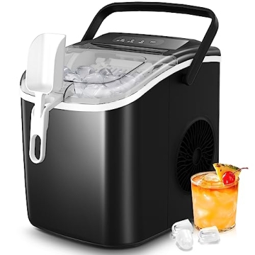 Crzoe Portable Ice Maker - Fast, Quiet Ice Production