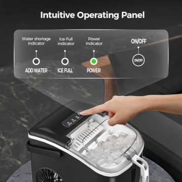 Crzoe Portable Ice Maker - Fast, Quiet Ice Production