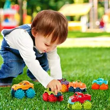 Battat Colorful Mini Monster Trucks 6-Pack for Toddlers
