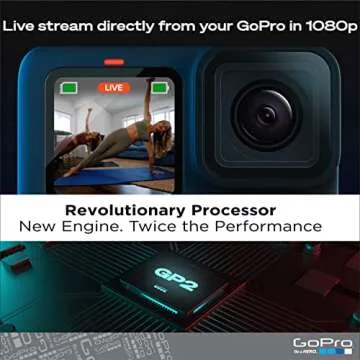 GoPro HERO10 Black Bundle + Dual Battery Charger + 1 Extra Battery + 64GB SD Card - E-Commerce Packaging - Waterproof Action Camera with Front LCD & Touch Rear Screens, 5.3K60 Ultra HD Video