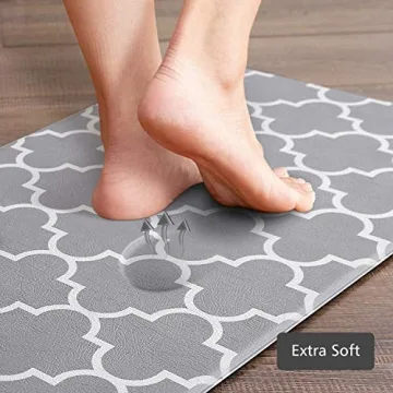 KMAT Kitchen Mats Set of 2, Anti-Fatigue and Non-Slip