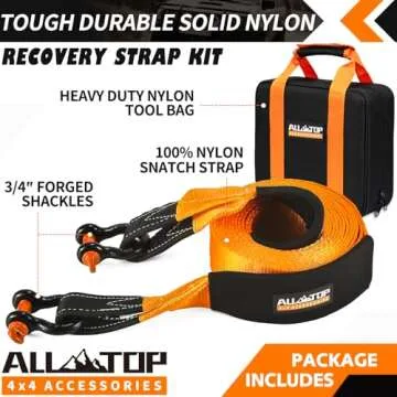 ALL-TOP 30ft Heavy Duty Recovery Tow Strap Kit