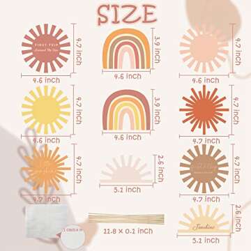 Boho Sun Party Centerpiece Sticks for Birthdays & Showers