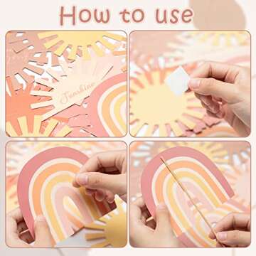 Boho Sun Party Centerpiece Sticks for Birthdays & Showers