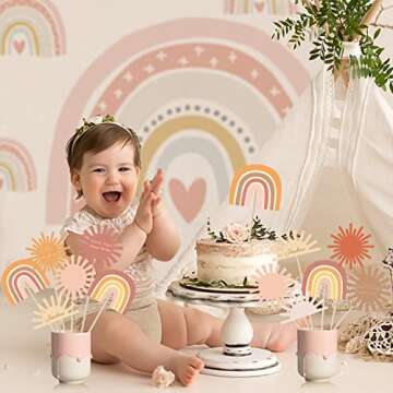 Boho Sun Party Centerpiece Sticks for Birthdays & Showers